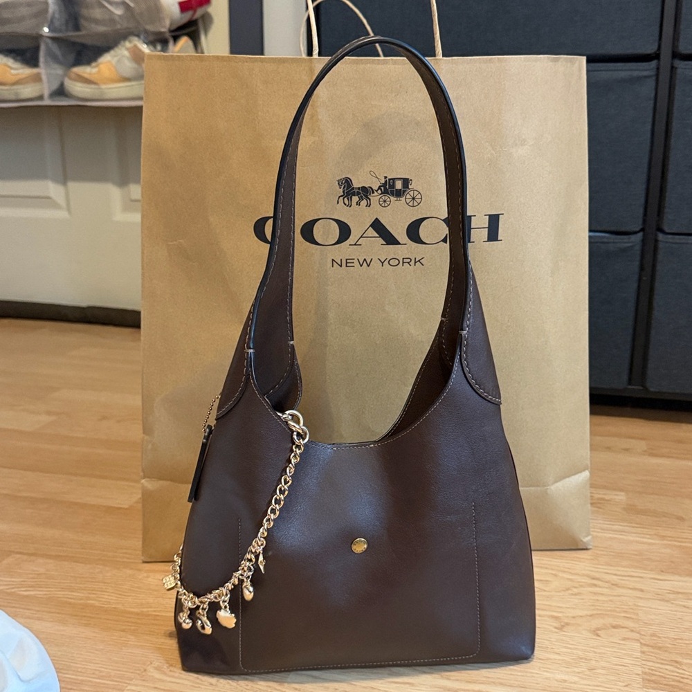 Coach Brooklyn 28 in Maple/Brown (purse charm not included) - Picture 4 of 15